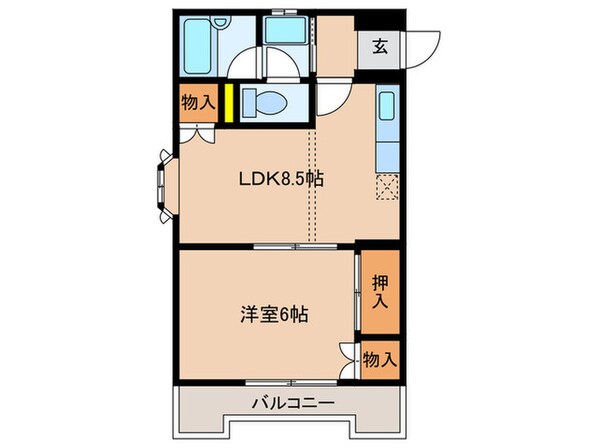 サンハイツ五才美の物件間取画像